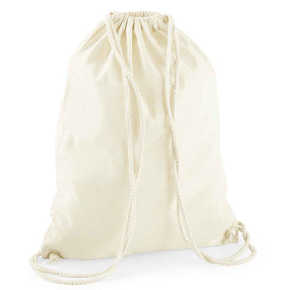 Natural - Front - Westford Mill Recycled Cotton Drawstring Bag