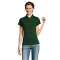 Bottle Green - Back - SOLs Womens-Ladies Prime Pique Polo Shirt