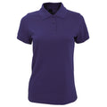Dark Purple - Front - SOLs Womens-Ladies Prime Pique Polo Shirt