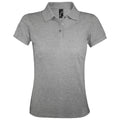 Grey Marl - Front - SOLs Womens-Ladies Prime Pique Polo Shirt