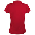 Red - Back - SOLs Womens-Ladies Prime Pique Polo Shirt