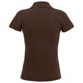 Chocolate - Back - SOLs Womens-Ladies Prime Pique Polo Shirt