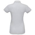 Pure Grey - Back - SOLs Womens-Ladies Prime Pique Polo Shirt