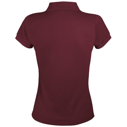 Burgundy - Back - SOLs Womens-Ladies Prime Pique Polo Shirt