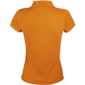 Orange - Back - SOLs Womens-Ladies Prime Pique Polo Shirt