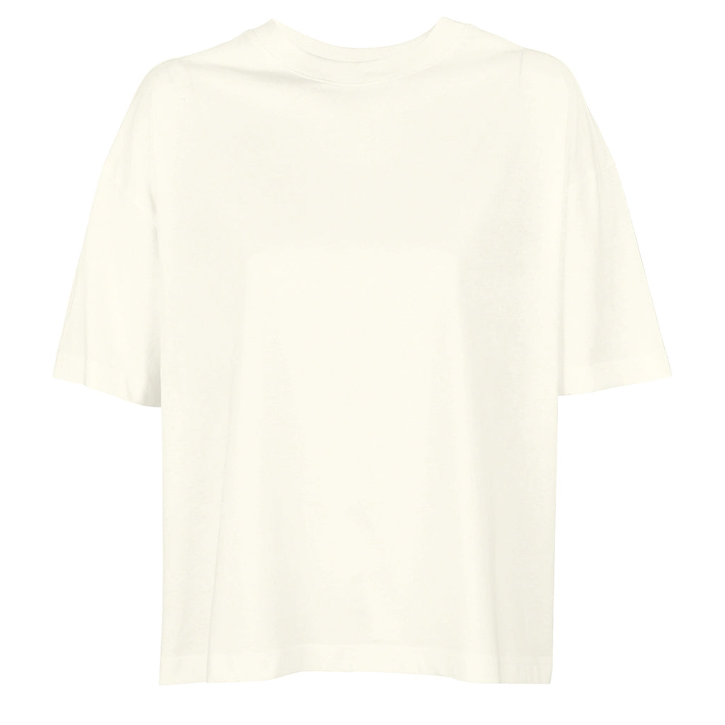 Off White - Front - SOLS Womens-Ladies Boxy Organic Oversized T-Shirt
