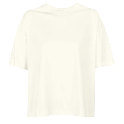 Off White - Front - SOLS Womens-Ladies Boxy Organic Oversized T-Shirt