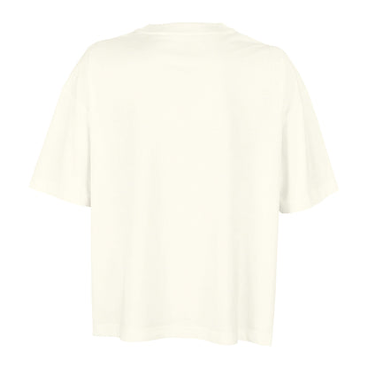 Off White - Back - SOLS Womens-Ladies Boxy Organic Oversized T-Shirt