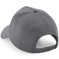 Graphite Grey - Back - Beechfield 5 Panel Removable Patch Baseball Cap