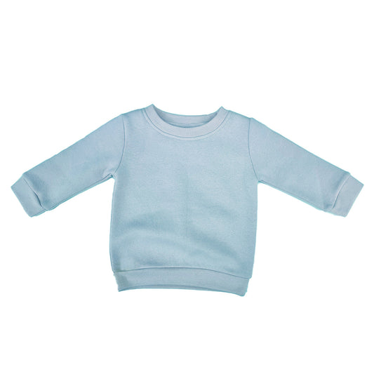 Dusty Blue - Front - Babybugz Baby Essential Sweatshirt