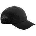 Black - Front - Beechfield Unisex Adult Technical Running Baseball Cap