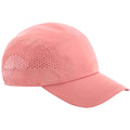 Salmon Pink - Front - Beechfield Unisex Adult Technical Running Baseball Cap