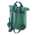 Sage Green - Back - Bagbase Unisex Adult Mini Recycled Twin Handle Backpack
