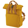 Mustard Yellow - Front - Bagbase Unisex Adult Mini Recycled Twin Handle Backpack