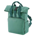 Sage Green - Front - Bagbase Unisex Adult Mini Recycled Twin Handle Backpack