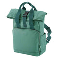 Navy Dusk - Back - Bagbase Unisex Adult Mini Recycled Twin Handle Backpack