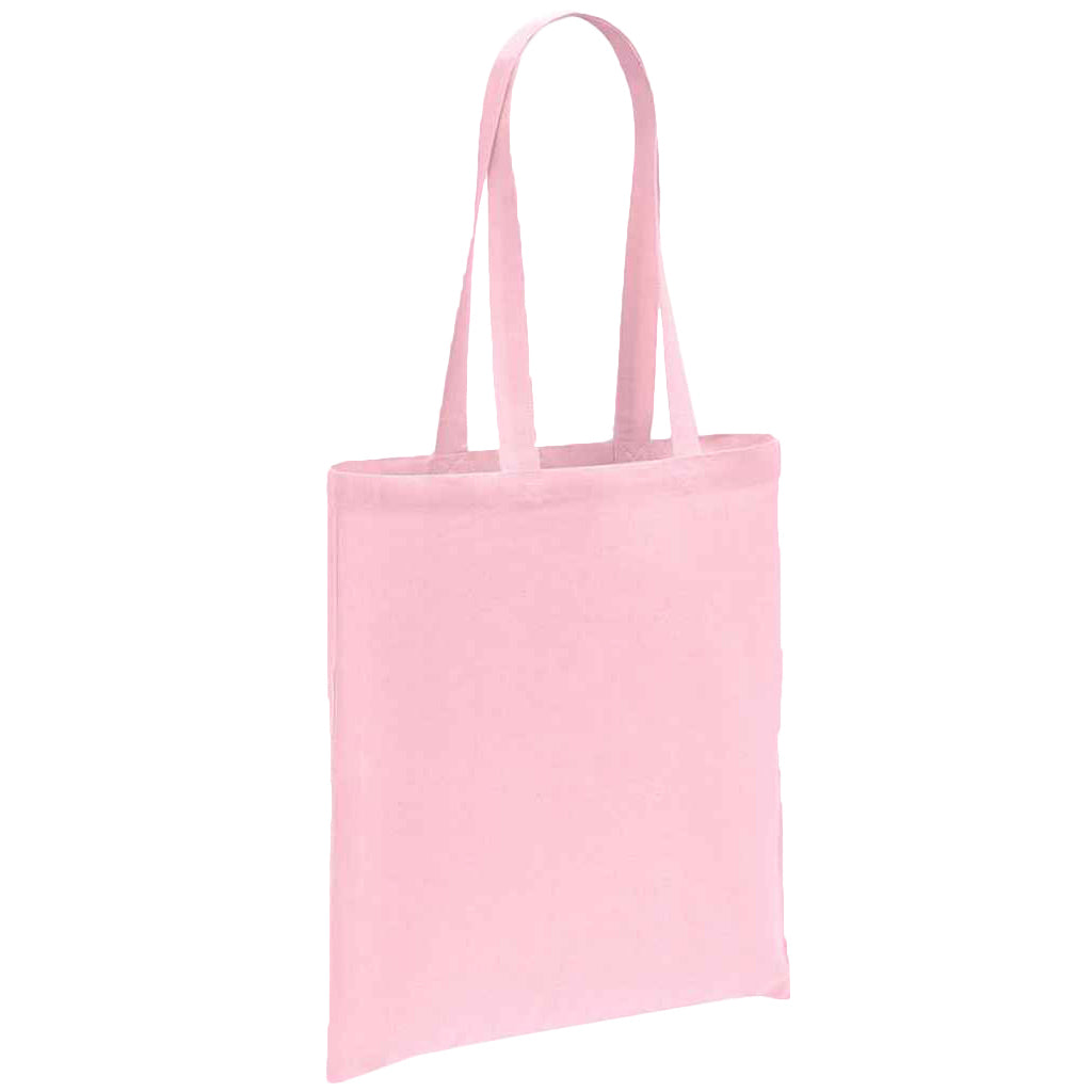 Light Pink - Front - Brand Lab Cotton Long Handle Shopper Bag