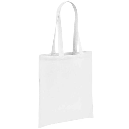 White - Front - Brand Lab Cotton Long Handle Shopper Bag