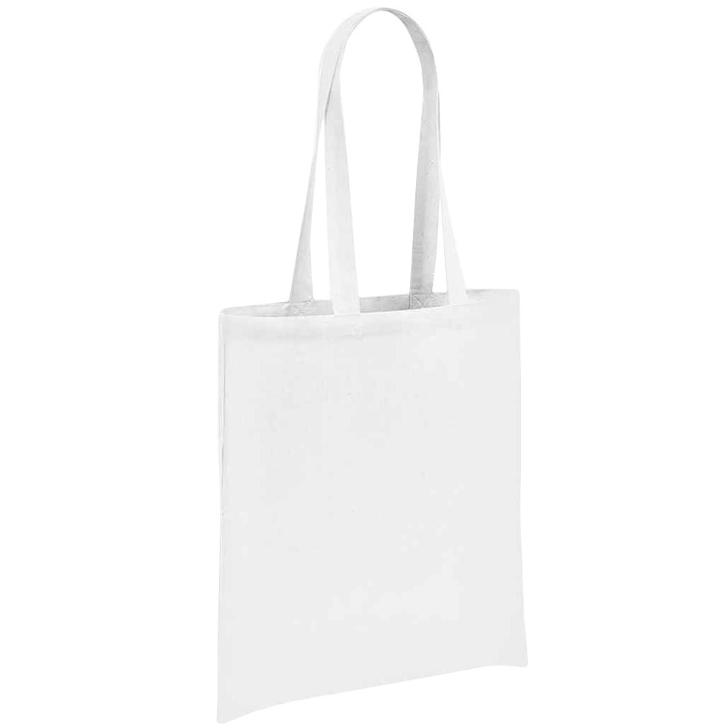 White - Front - Brand Lab Cotton Long Handle Shopper Bag