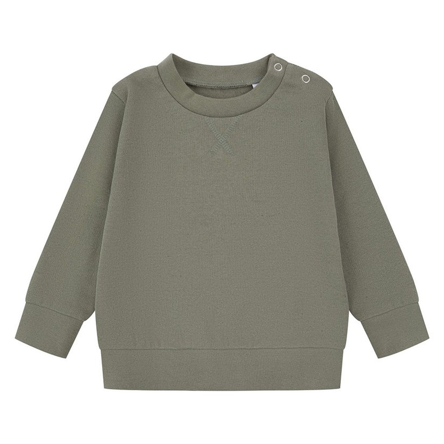 Khaki - Front - Larkwood Childrens-Kids Sustainable Sweatshirt