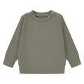 Khaki - Front - Larkwood Childrens-Kids Sustainable Sweatshirt