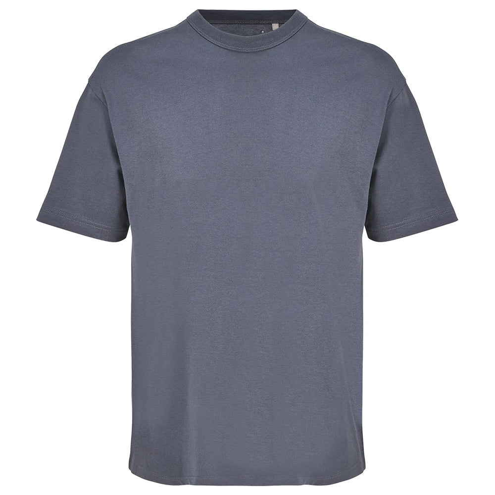 Mouse Grey - Front - SOLS Mens Boxy Organic Oversized T-Shirt
