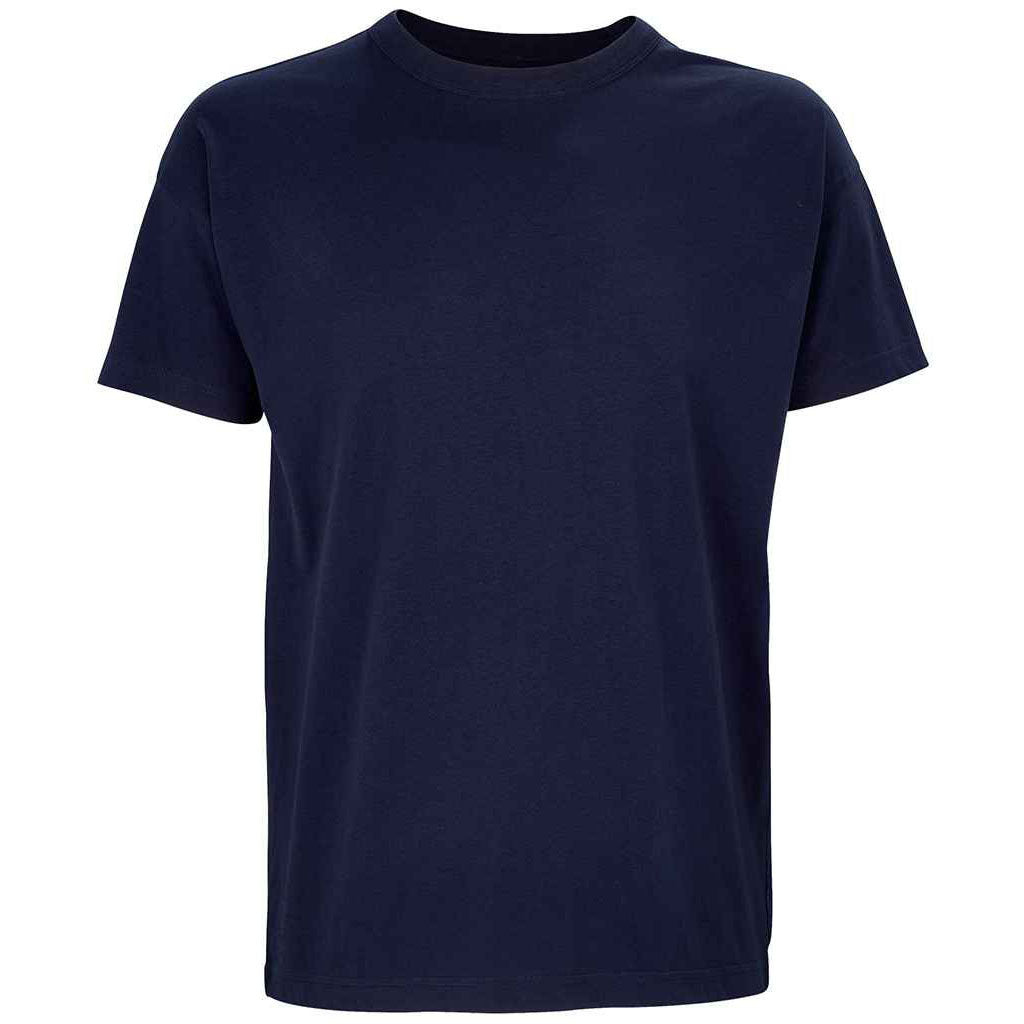 French Navy - Front - SOLS Mens Boxy Organic Oversized T-Shirt