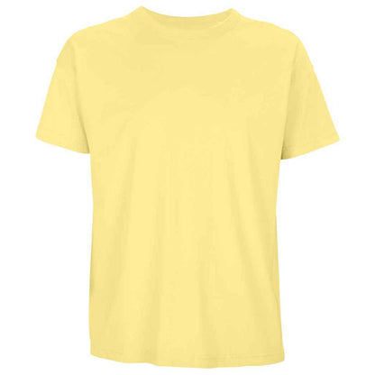 Light Yellow - Front - SOLS Mens Boxy Organic Oversized T-Shirt
