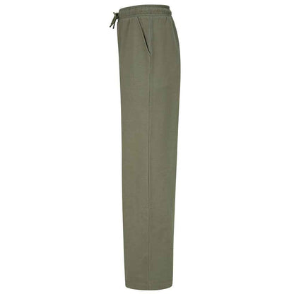 Khaki - Side - SF Womens-Ladies Sustainable Wide Leg Jogging Bottoms