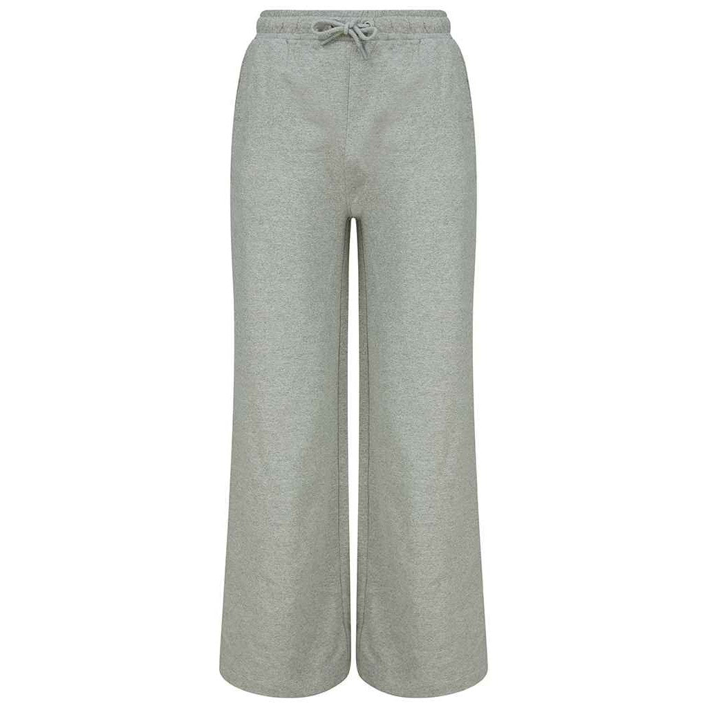 Heather Grey - Front - SF Womens-Ladies Sustainable Wide Leg Jogging Bottoms
