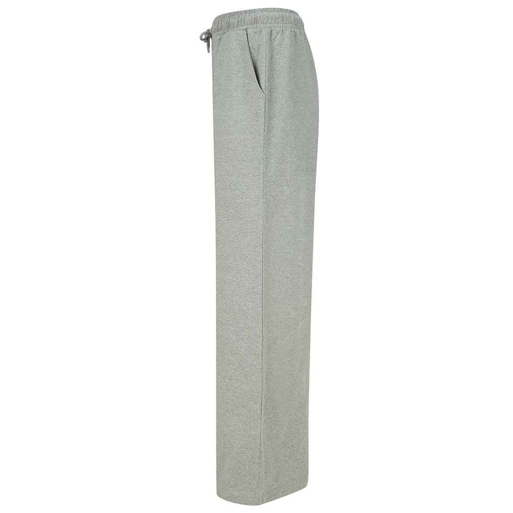 Heather Grey - Back - SF Womens-Ladies Sustainable Wide Leg Jogging Bottoms