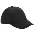 Black - Front - Beechfield Childrens-Kids Organic Cotton 5 Panel Baseball Cap