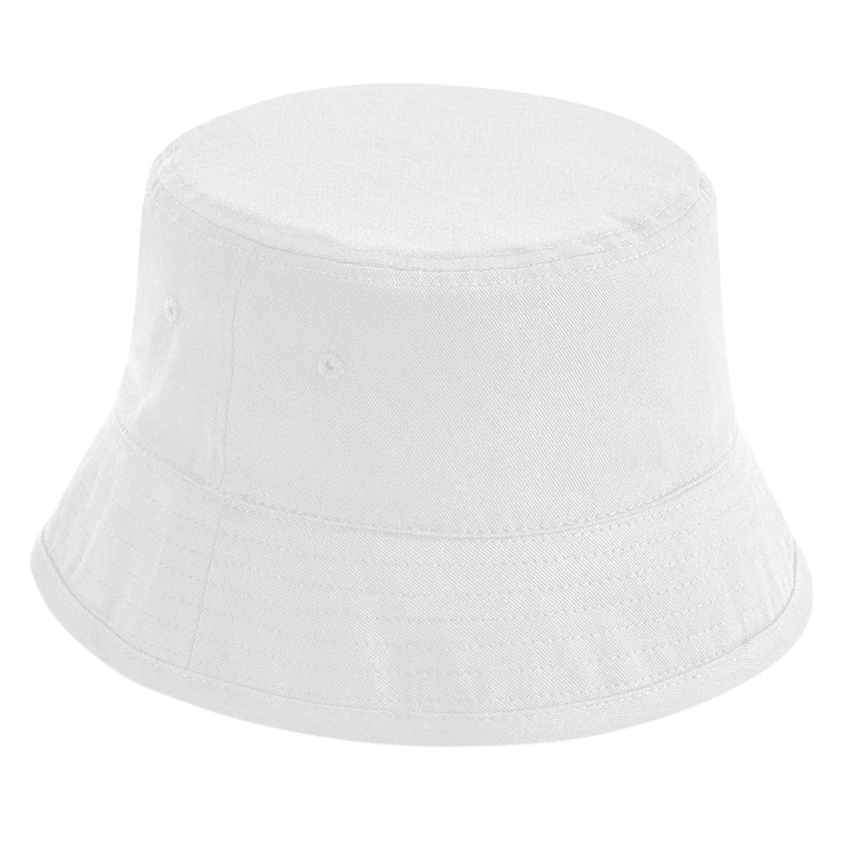 White - Front - Beechfield Unisex Adult Organic Cotton Bucket Hat