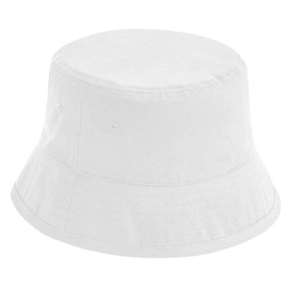 White - Front - Beechfield Unisex Adult Organic Cotton Bucket Hat