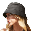 Black - Back - Beechfield Unisex Adult Organic Cotton Bucket Hat
