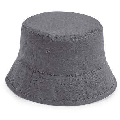 Graphite Grey - Front - Beechfield Unisex Adult Organic Cotton Bucket Hat