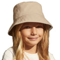 Sand - Back - Beechfield Childrens-Kids Organic Cotton Bucket Hat