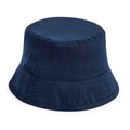 Navy - Front - Beechfield Childrens-Kids Organic Cotton Bucket Hat