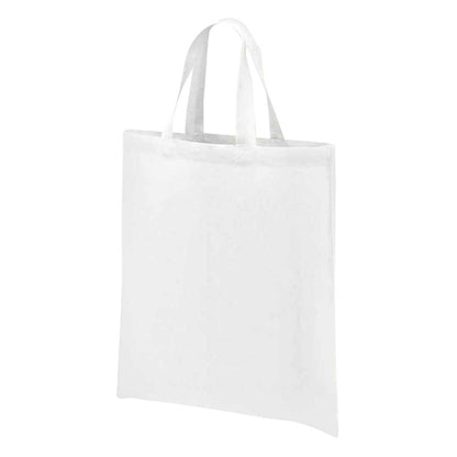 White - Back - Brand Lab Cotton Short Handle Shopper Bag