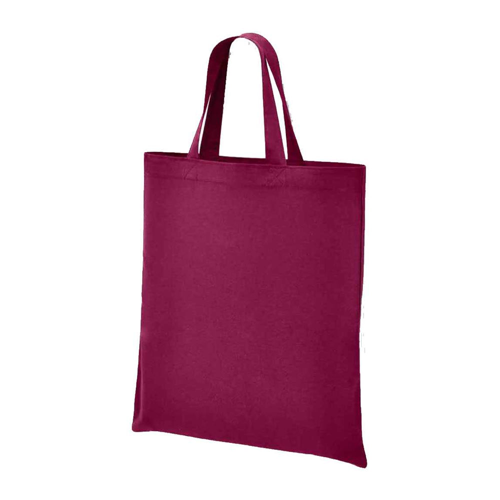 Burgundy - Back - Brand Lab Cotton Short Handle Shopper Bag