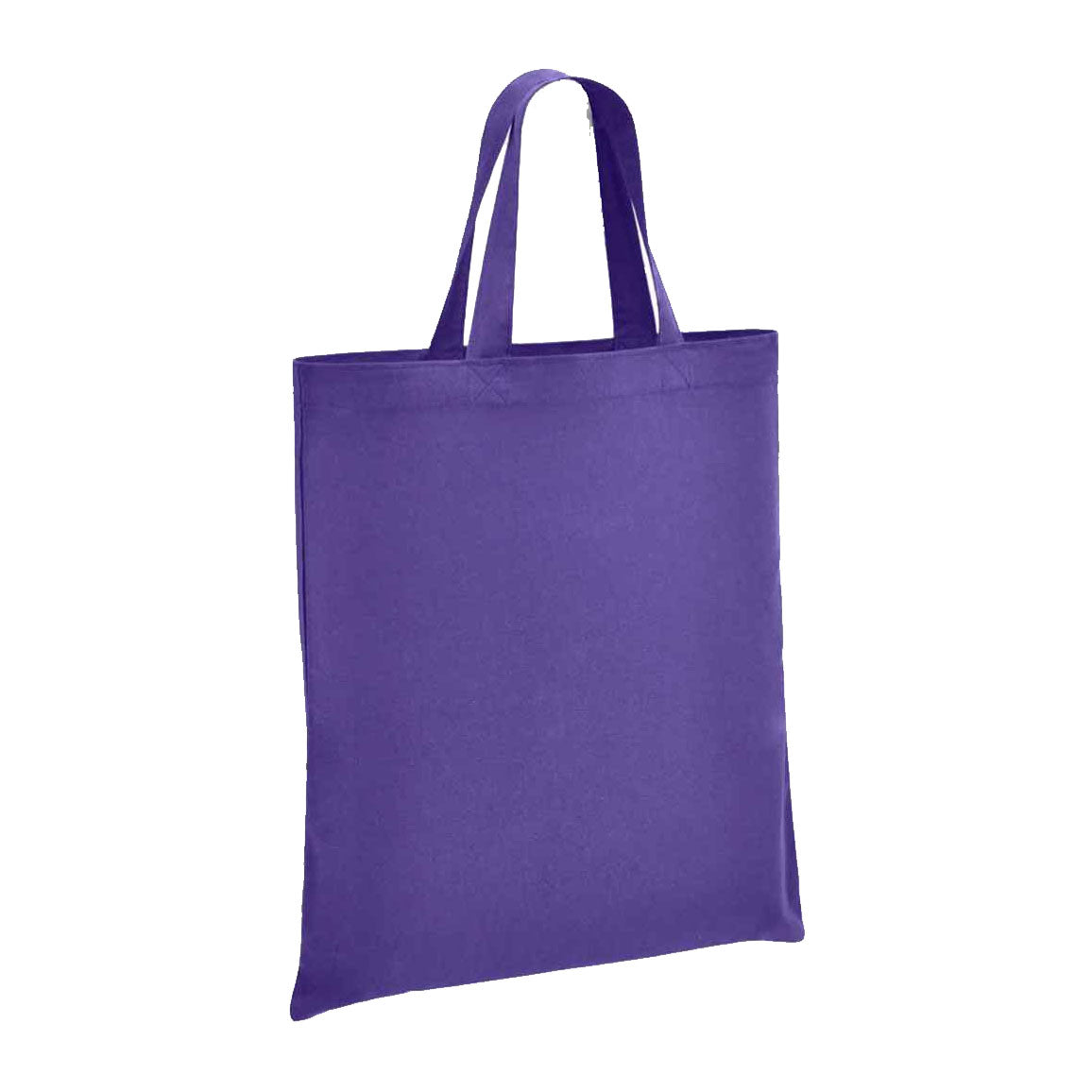 Purple - Front - Brand Lab Cotton Short Handle Shopper Bag