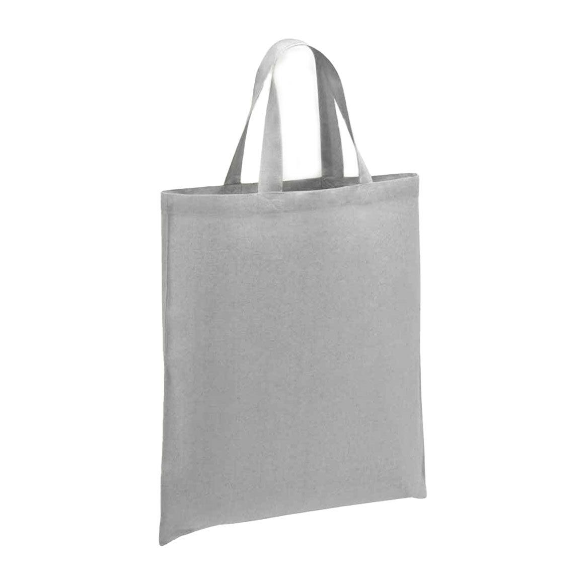 Silver - Front - Brand Lab Cotton Short Handle Shopper Bag