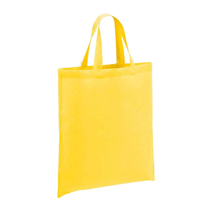 Yellow - Front - Brand Lab Cotton Short Handle Shopper Bag