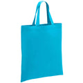 Turquoise - Front - Brand Lab Cotton Short Handle Shopper Bag