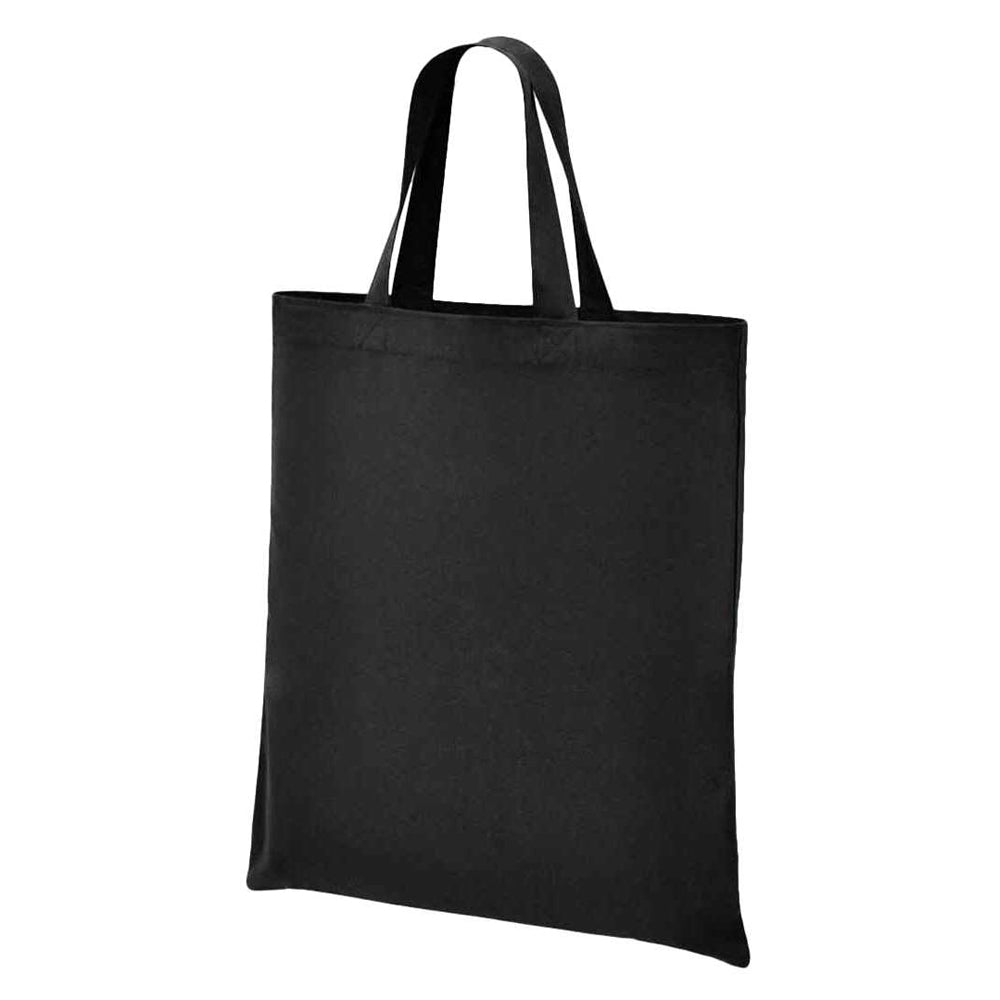 Black - Back - Brand Lab Cotton Short Handle Shopper Bag