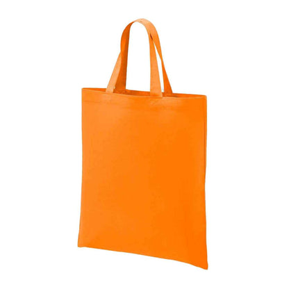 Orange - Back - Brand Lab Cotton Short Handle Shopper Bag