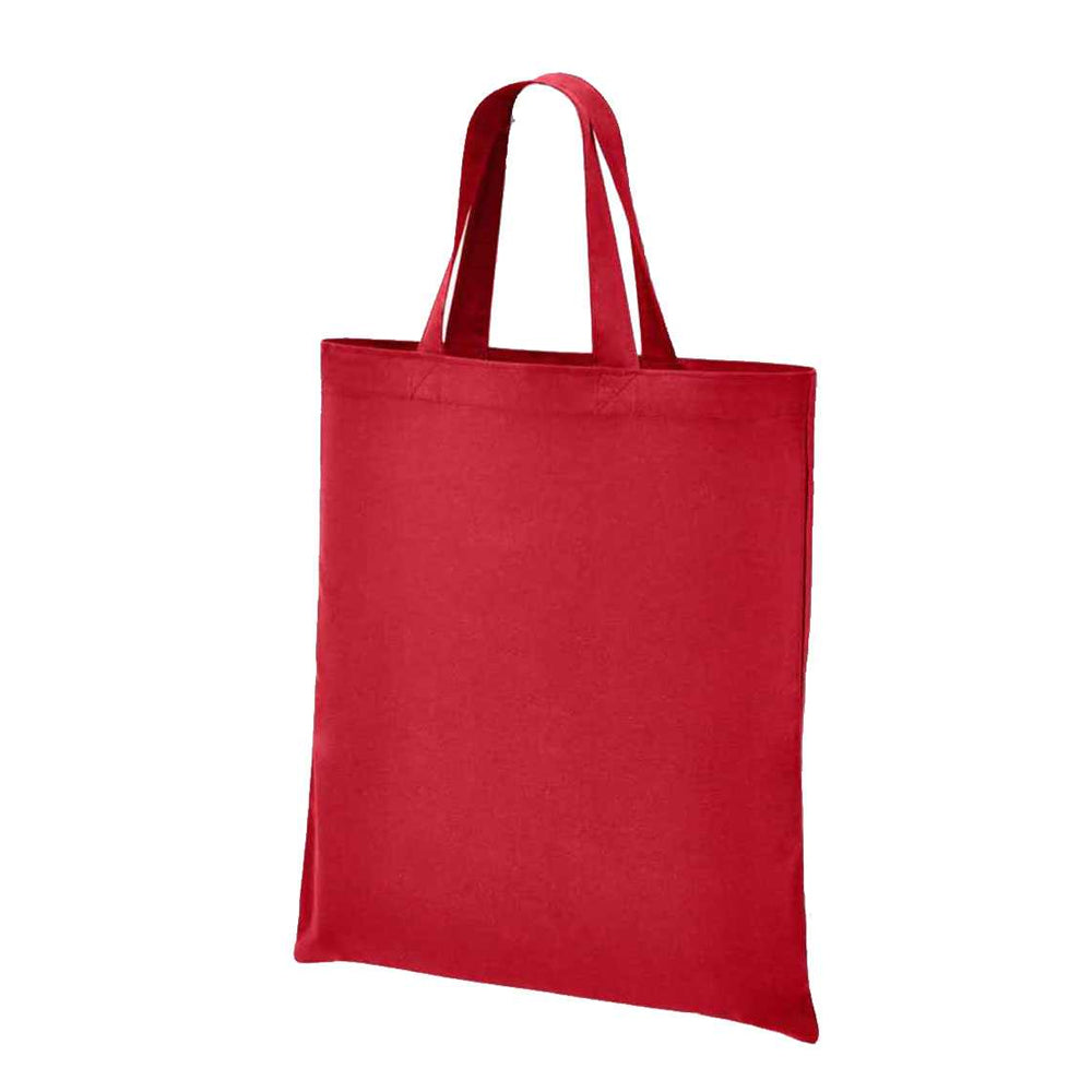Red - Back - Brand Lab Cotton Short Handle Shopper Bag