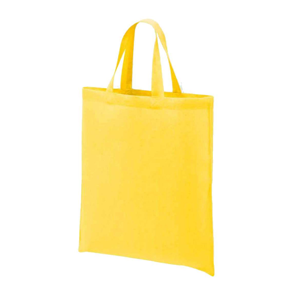 Yellow - Back - Brand Lab Cotton Short Handle Shopper Bag