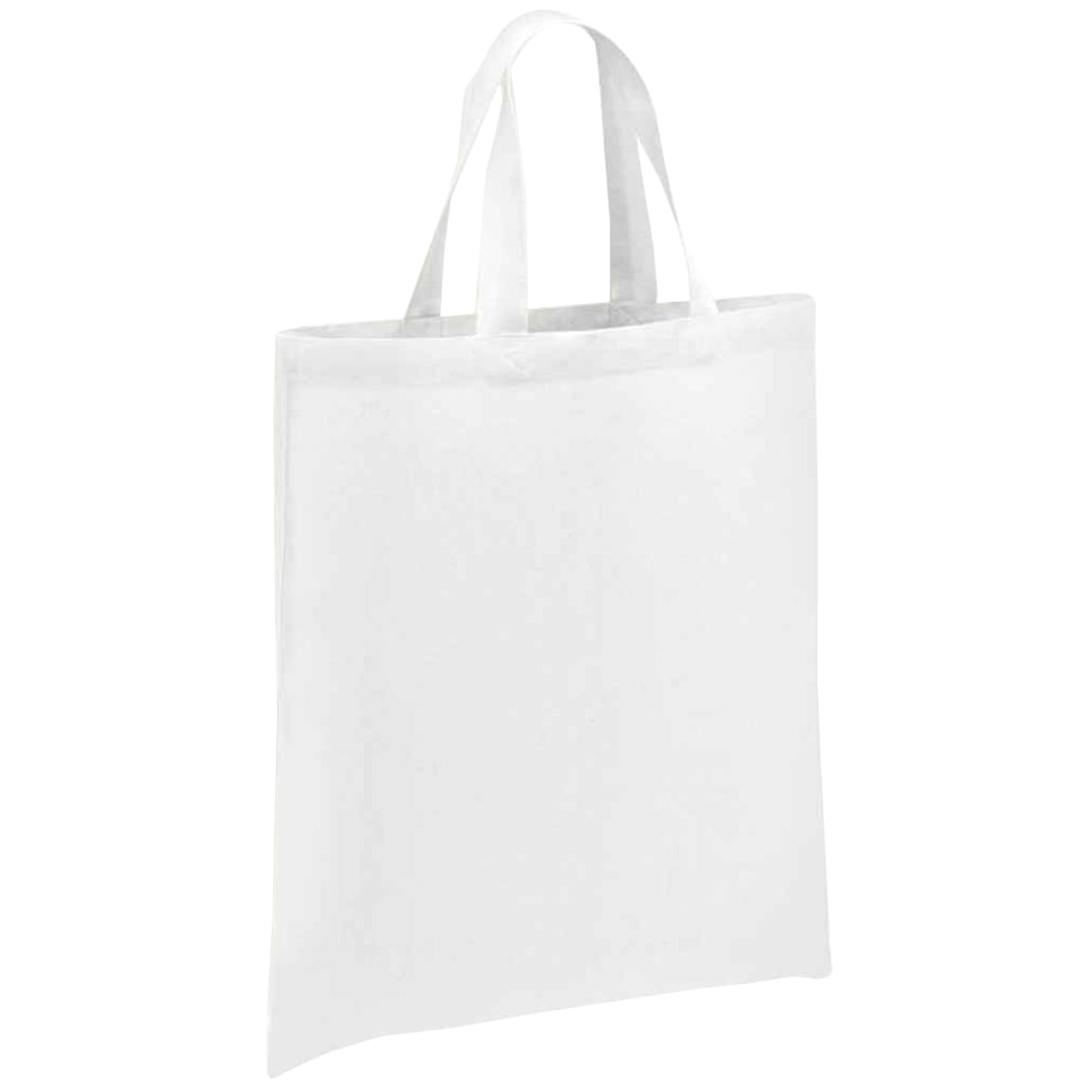 White - Front - Brand Lab Cotton Short Handle Shopper Bag