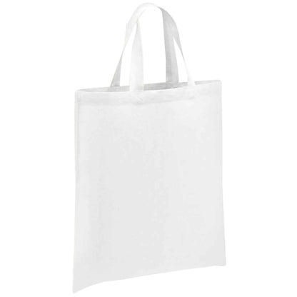 White - Front - Brand Lab Cotton Short Handle Shopper Bag